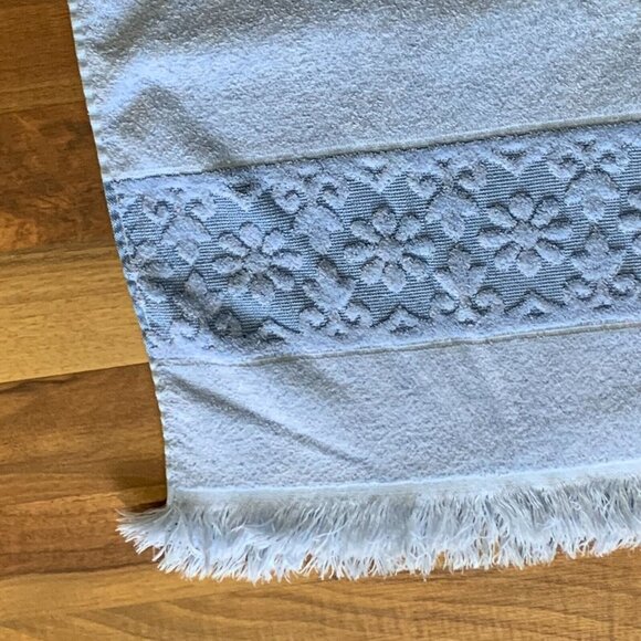 Blue Vintage JC Penneys Towels Floral Bath 2 Piece Retro Household Bathroom USA - Picture 5 of 12